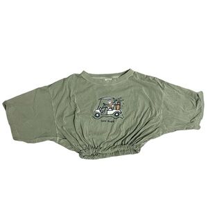 Green Life is Good Cropped Shirt